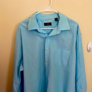 Blue Long Sleeve Men’s XXL Dress Shirt